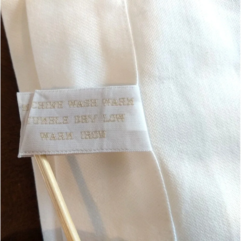 Pottery Barn Tablecloth 100% Cotton Solid White 52